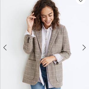 Madewell Larson blazer in plaid XS NWOT
